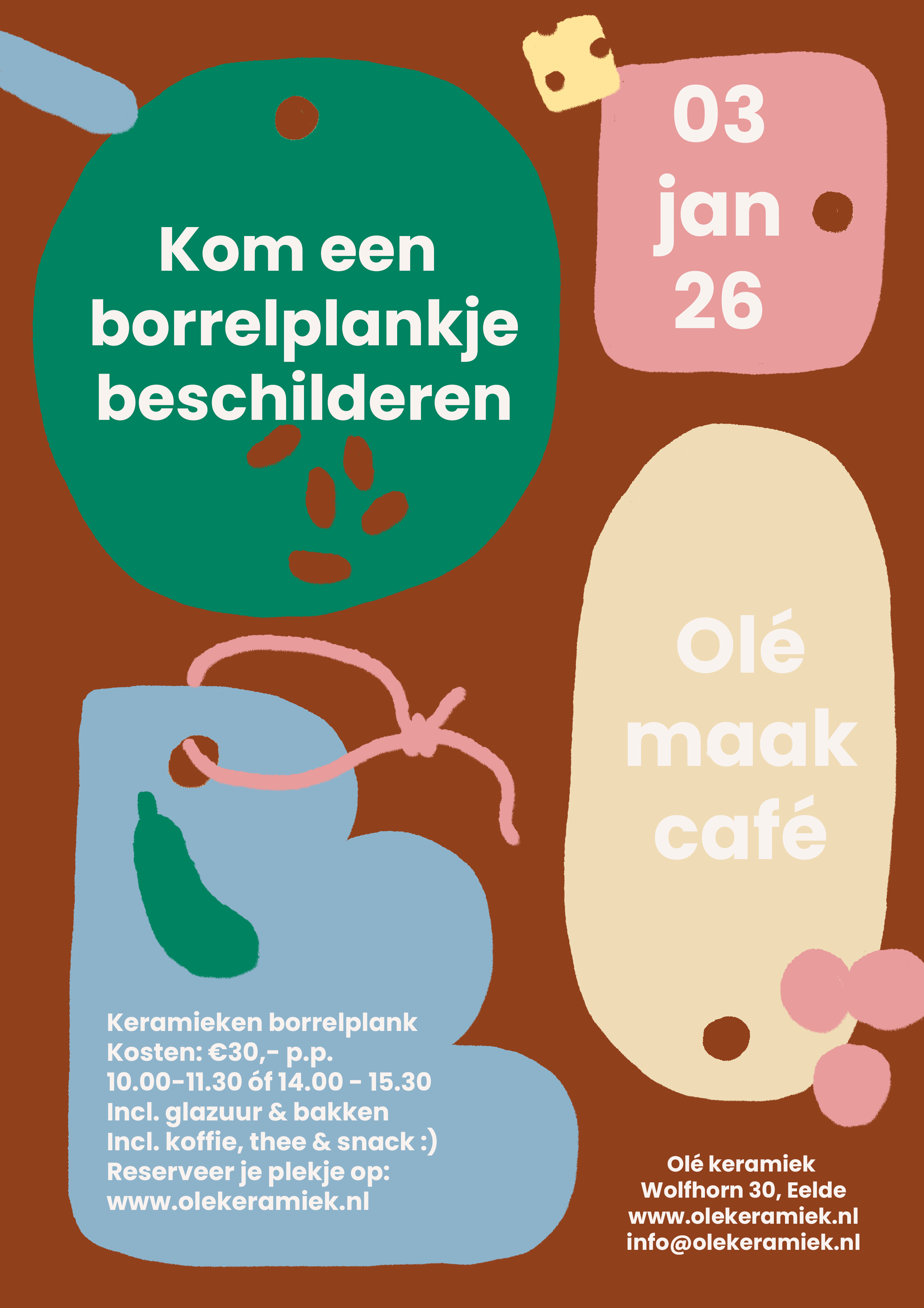 Olé maak café - Borrelplankje beschilderen